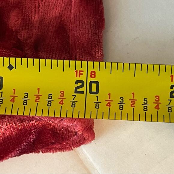 Nicole Miller Red Crushed Velvet Ruffled Romantic Fairy Dress NWOT Size L - Picture 11 of 12